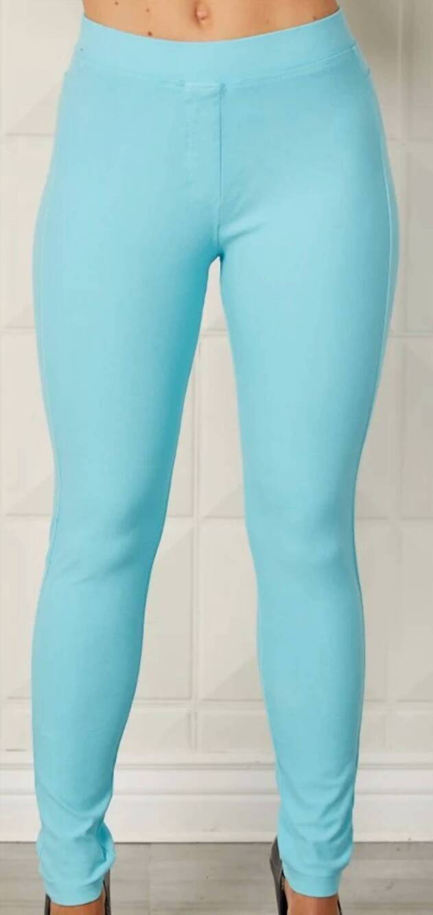 NEW FRENCH KYSS pull-on ankle jegging in turquoise